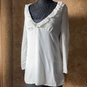 Free People long sleeve ruffle top size medium